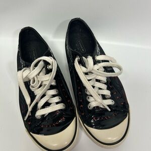 Coach Plaid Sneakers with Black Accents